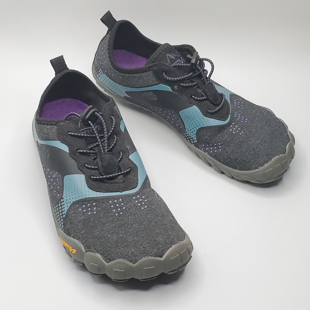 NORTIV8 Women’s Black & Teal Lightweight Athletic Sneakers - Picture 10 of 14